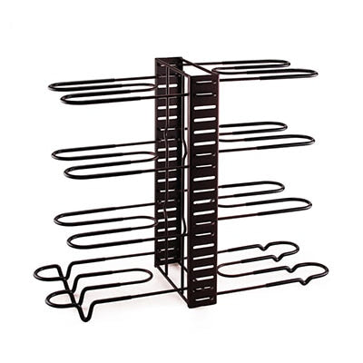 Pan Organizer Rack with 8 Tires Adjustable Cookware Pot Rack for Kitchen Organization and Storage