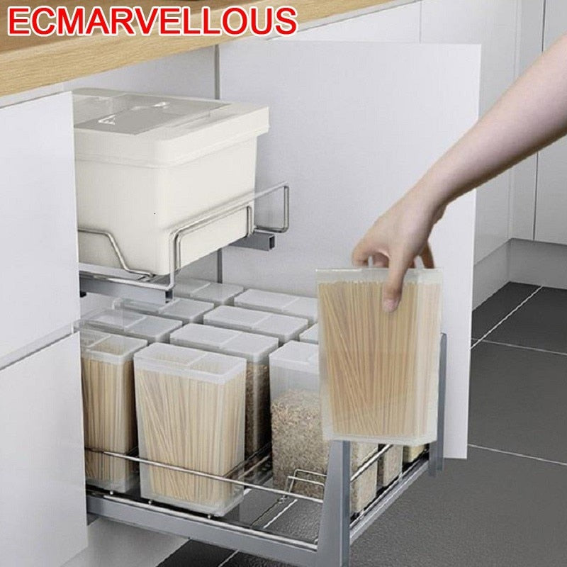 Pantries Accessories Almacenaje Armario Platos Kuchnia Stainless Steel Rack Cozinha Organizer Kitchen Cabinet Storage Basket