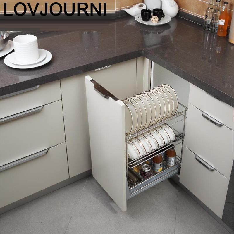 Pantry Accessories Organizer Cucina Drainer Dish Stainless Steel Rack Cuisine Kitchen Cabinet Cestas Para Organizar Basket