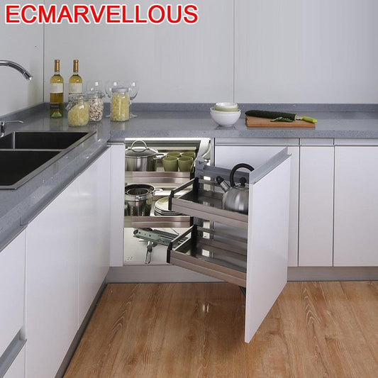 Para Armario Cestas Corredera Dish Drainer Cupboard Stainless Steel Cozinha Organizer Cuisine Kitchen Cabinet Storage Basket