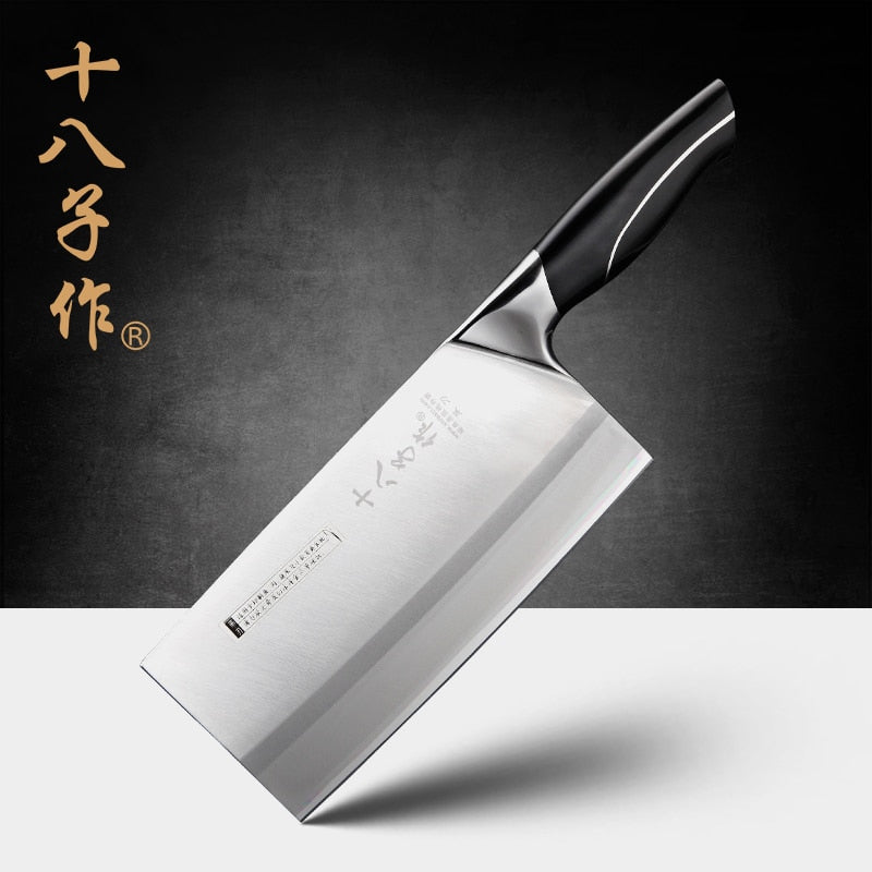 SHI BA ZI ZUO S1008-AB Superior Quality Cleaver with Swedish Pure High-Grade Steel Heavy Duty Professional Kitchen Knife