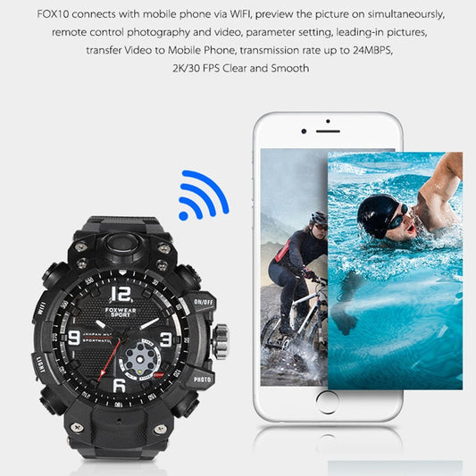 Smart Sports Watch Waterproof Led Lighting Watch WIFI Camera IR Night Vision 2K HD H.264 Action Ourdoor Watch Recorder