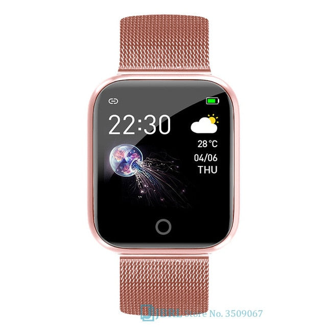 Smart Watch Bracelet for Ladies Full-Touch-Screen Wristband Fashion Sport-Tracker SmartWatch Business-Fashion Gift for Man Woman