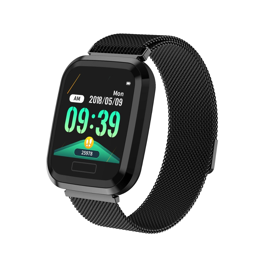 Smart Watch for Men Women with Steel Strap Waterproof Fitness Tracker Bracelet Heart Rate Monitor Blood Pressure Smartwatch