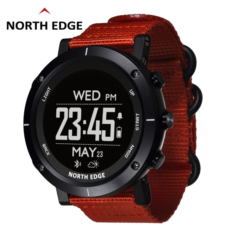 Smart watches Men outdoor sports watch waterproof 50m GPS Altimeter Barometer Thermometer Compass Altitude Diving NORTH EDGE
