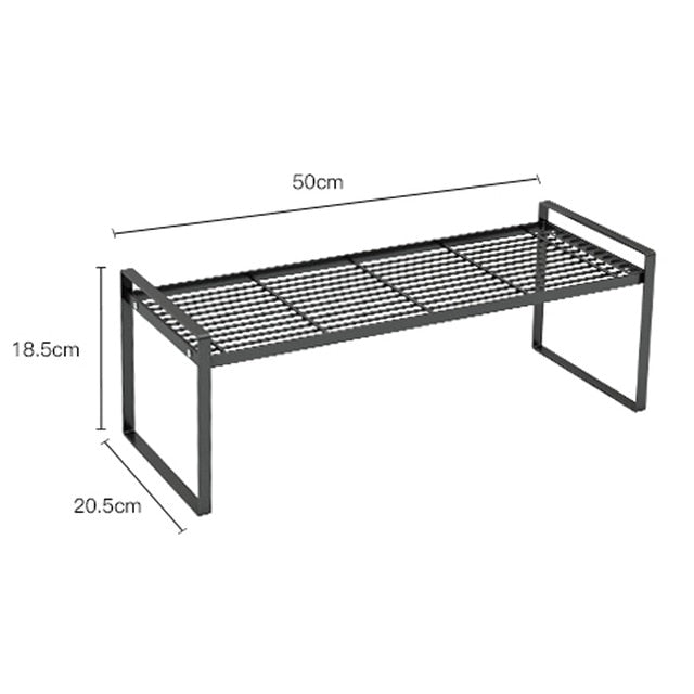 Stainless Steel Kitchen Dish Rack Black Tableware Bowl Fork Oil Bottle Condiment Seasoning Spice Jar Storage Holder Organization
