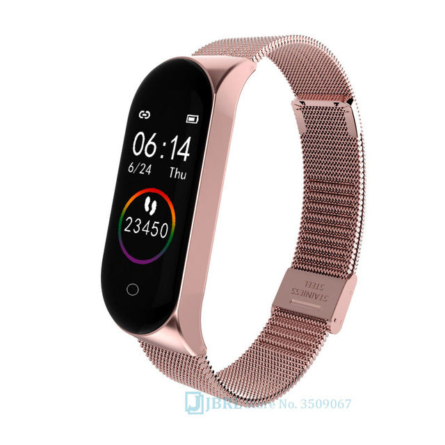 Stainless Steel Smart Watch Women Men For Android IOS Smartwatch Electronics Smart Clock Fitness Tracker Bluetooth Smart-watch
