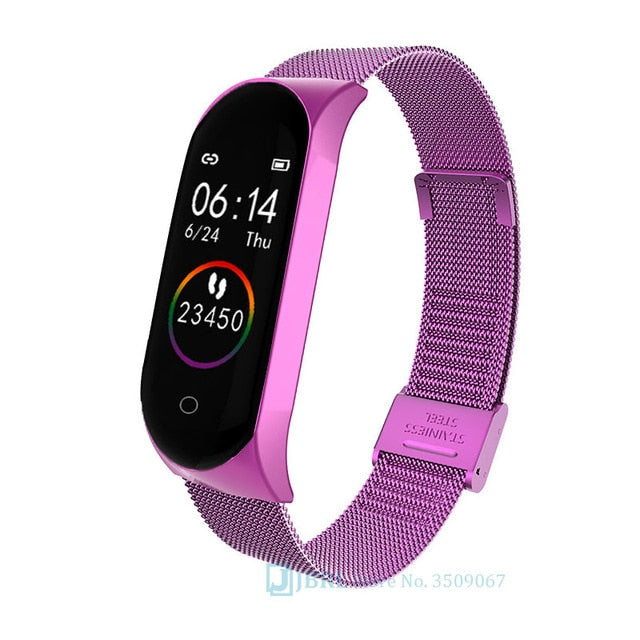 Stainless Steel Smart Watch Women Men For Android IOS Smartwatch Electronics Smart Clock Fitness Tracker Bluetooth Smart-watch