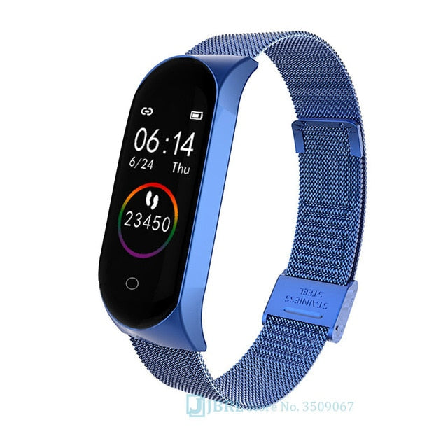 Stainless Steel Smart Watch Women Men For Android IOS Smartwatch Electronics Smart Clock Fitness Tracker Bluetooth Smart-watch