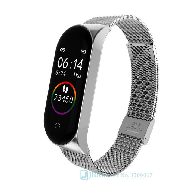 Stainless Steel Smart Watch Women Men For Android IOS Smartwatch Electronics Smart Clock Fitness Tracker Bluetooth Smart-watch