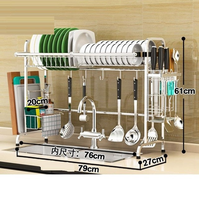 Storage Especias Cosinha Dish Drainer Keuken Stainless Steel Cuisine Cozinha Cocina Organizador Mutfak Rack Kitchen Organizer