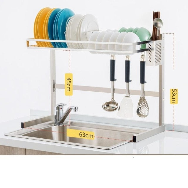 Storage Especias Cosinha Dish Drainer Keuken Stainless Steel Cuisine Cozinha Cocina Organizador Mutfak Rack Kitchen Organizer