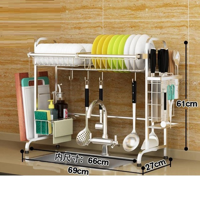 Storage Especias Cosinha Dish Drainer Keuken Stainless Steel Cuisine Cozinha Cocina Organizador Mutfak Rack Kitchen Organizer