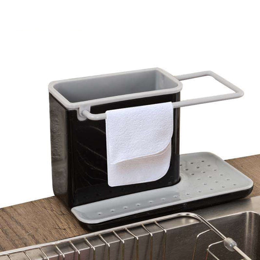 Storage Shelf Sponge Kitchen Draining Sink Box Draining Rack Dish Storage Rack Kitchen Organizer Stands Tidy Utensils Towel Rack