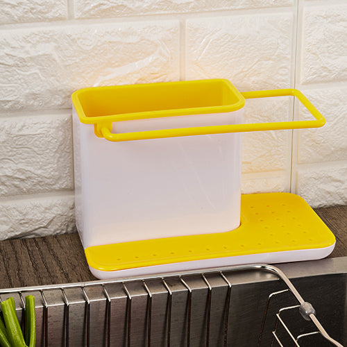 Storage Shelf Sponge Kitchen Draining Sink Box Draining Rack Dish Storage Rack Kitchen Organizer Stands Tidy Utensils Towel Rack