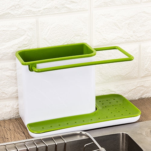 Storage Shelf Sponge Kitchen Draining Sink Box Draining Rack Dish Storage Rack Kitchen Organizer Stands Tidy Utensils Towel Rack