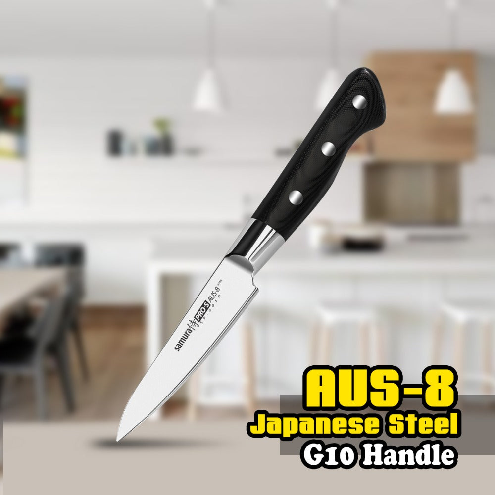 TUO CUTLERY Paring Knife - AUS-8 Japanese HC Steel Fruit Pelling Peller Kitchen Knife - Non-slip Ergonomic G10 Handle - 3.5''