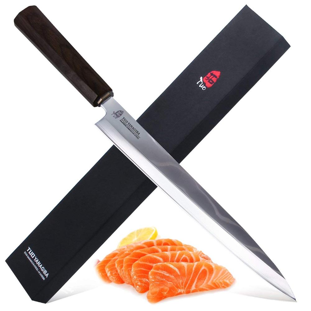 TUO CUTLERY Yanagiba Sashimi Sushi Slicing Knife -Japanese VG10 Damascus Steel Kitchen Knife - Non-slip Ergonomic Handle - 8.25"