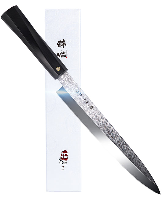 TUO Sashimi Sushi Yanagiba Knife - Japanese Kitchen Knife 8.25" with AUS-8 Stainless Super Steel Sharp Blade - Slicing Knife