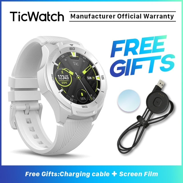TicWatch S2 Black Smart Watch Bluetooth Smartwatch for Men GPS Ourdoor Sport Watch 5ATM Waterproof Android Smartwatch Original