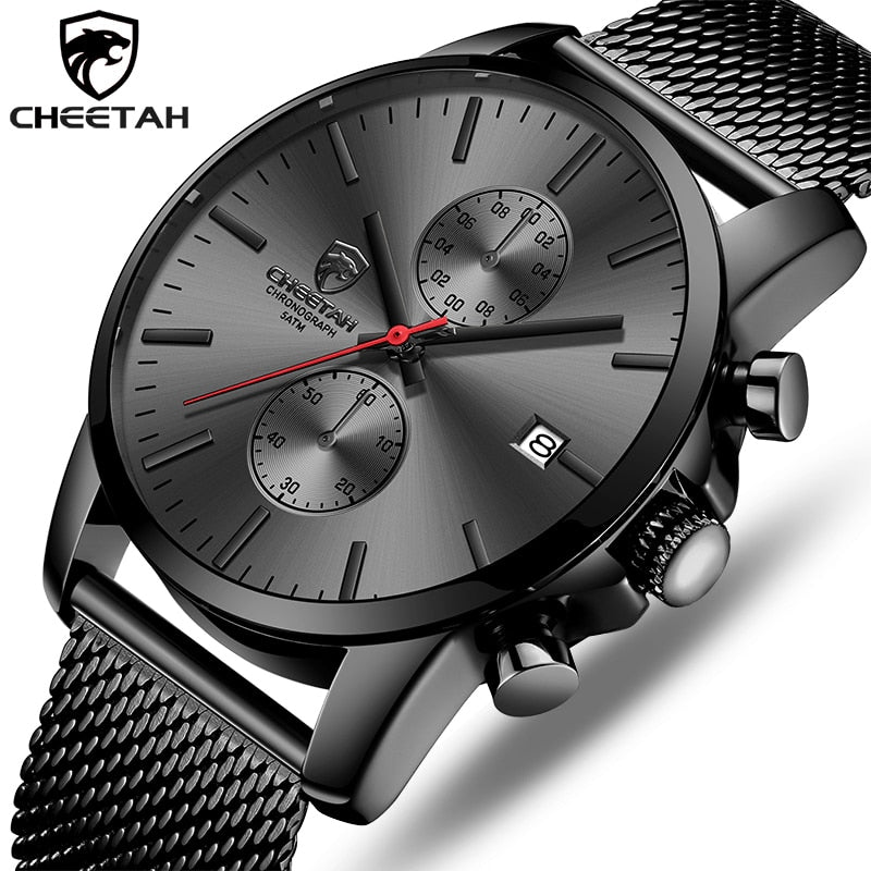 Top Luxury Brand Men Business Watches Chronograph Waterproof Quartz Analog Wristwatch Full Steel Male Clock Relogio Masculino