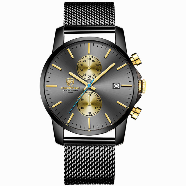 Top Luxury Brand Men Business Watches Chronograph Waterproof Quartz Analog Wristwatch Full Steel Male Clock Relogio Masculino