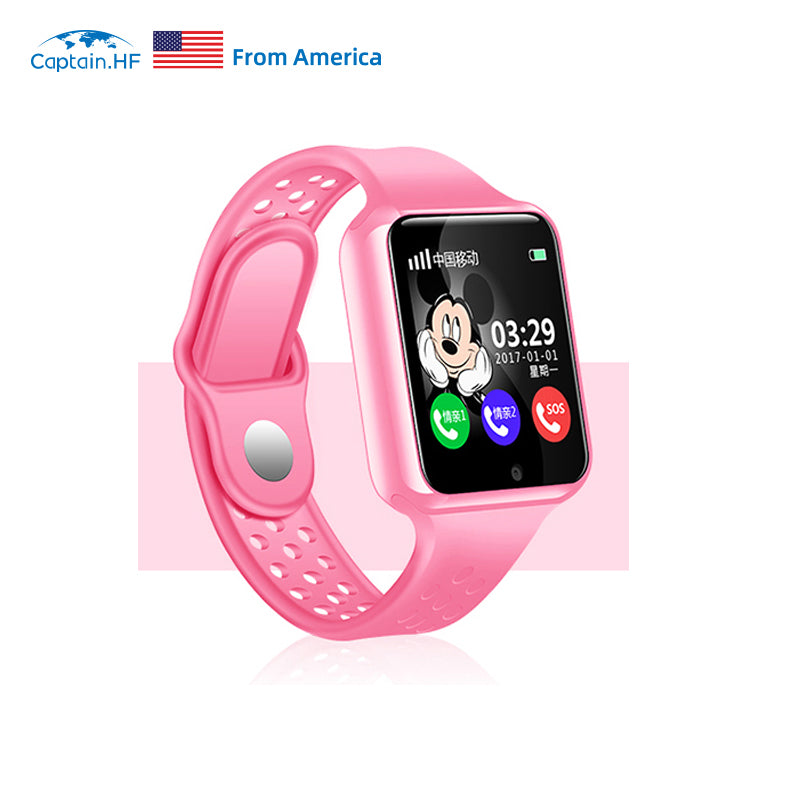 US Captain HF Kids Smart Watch IP67 Waterproof LBS/GPS Tracker Anti Lost Internet SOS WiFi Watch Touchscreen Watch for Children