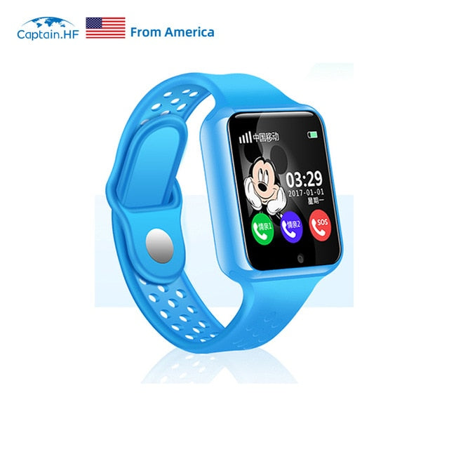 US Captain HF Kids Smart Watch IP67 Waterproof LBS/GPS Tracker Anti Lost Internet SOS WiFi Watch Touchscreen Watch for Children