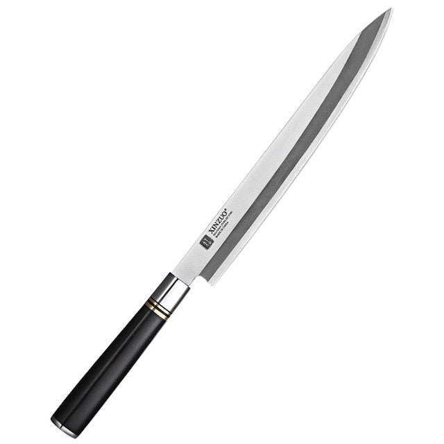 XINZUO 240/270/300mm Fish Filleting Knife Japanese X5Cr15MoV Stainless Steel Pro Sushi Sashimi Salmon Kitchen Knife Ebony Handle