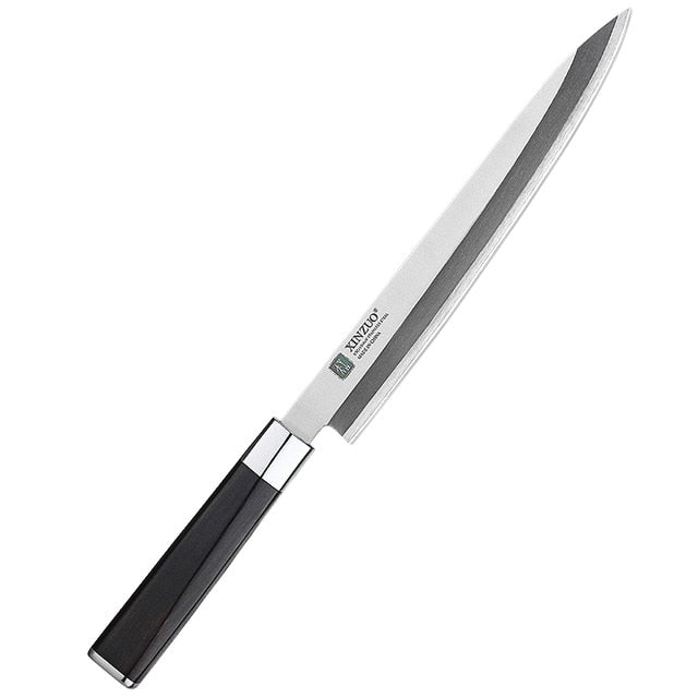 XINZUO 9.5/10.5/12 inch Fishing Filleting Kitchen Knives X9Cr18MoV Steel Sushi Knife Stainless Steel Sashimi Knife Ebony Handle