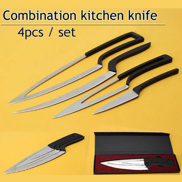 XITUO Kitchen knife 4pcs set Multi Cooking Tool stainless steel Durable chef knife Dining & Bar Unique special design knife set