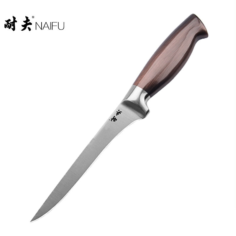 YAMY&CK Stainless Steel Kitchen Fillet Knife Eviscerate Fish Sculpture Knife Japanese Style Osteotome Boning Knives