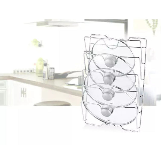 kitchen Accessory wall mounted metal rack pot Lid Shell Pan Cover shelf Holder Hanger houseware Organizer storage rack tool